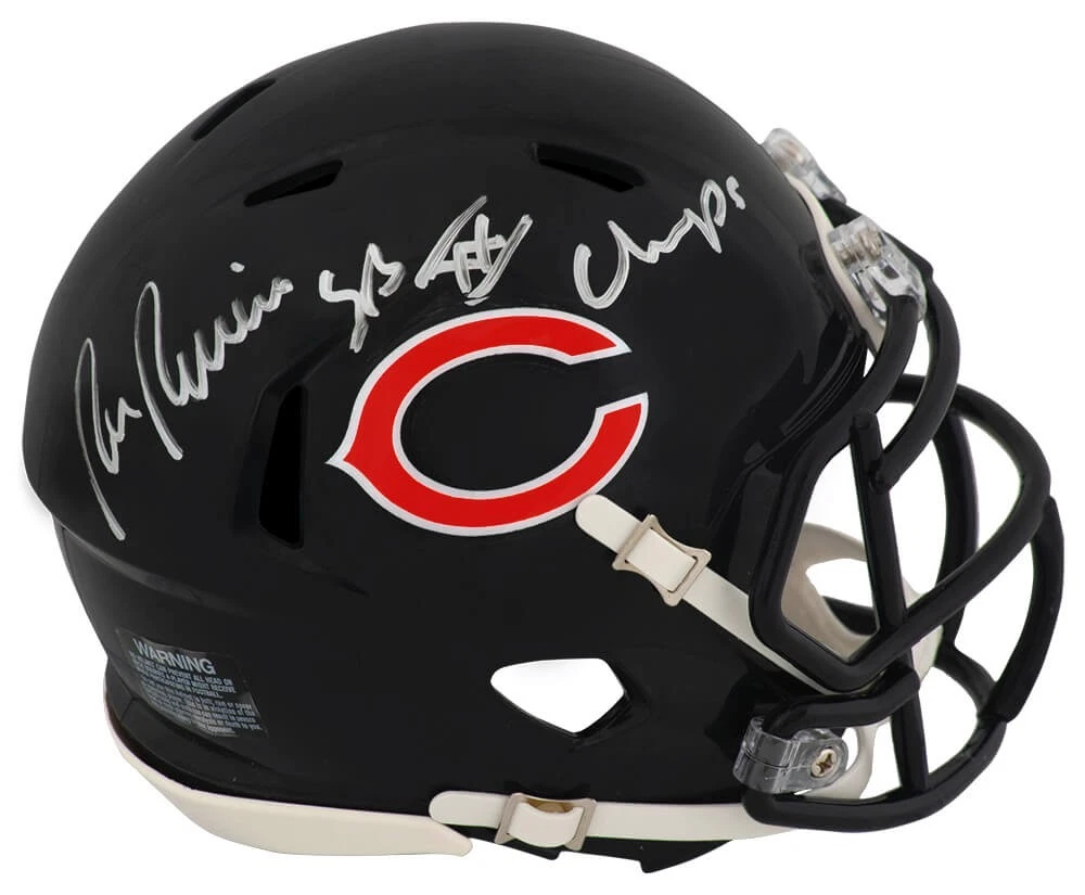 Ron Rivera Signed Bears Riddell Speed Mini Helmet w/SB XX Champs -(SCHWARTZ COA)