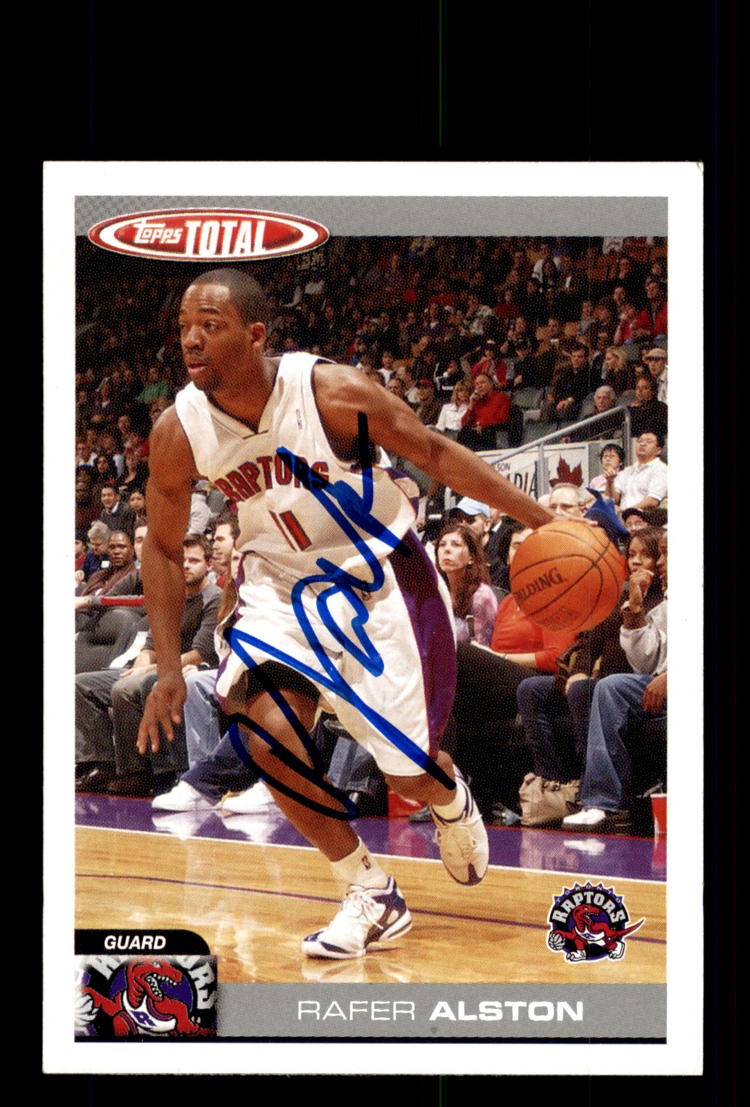 Signed Basketball Card Auto Rafer Alston 2004-05 Topps Total #306 Raptors