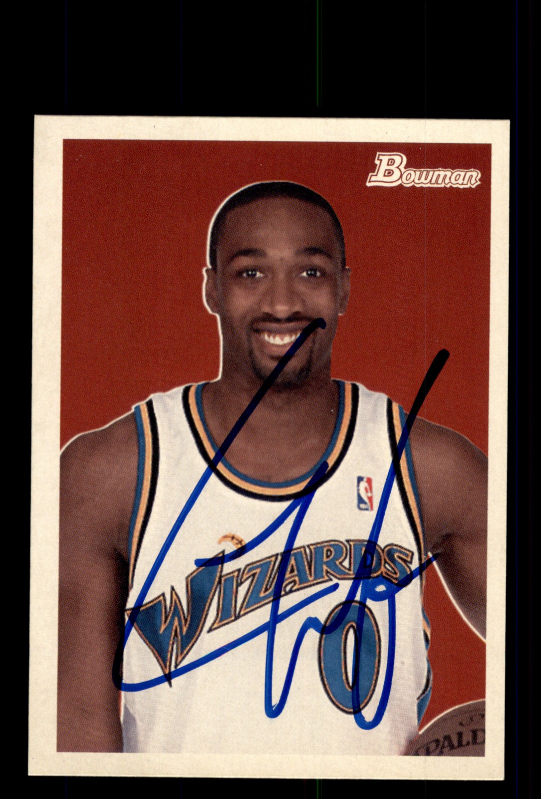 Signed Basketball Card Auto Gilbert Arenas 2009-10 Bowman 48 #80 Wizards