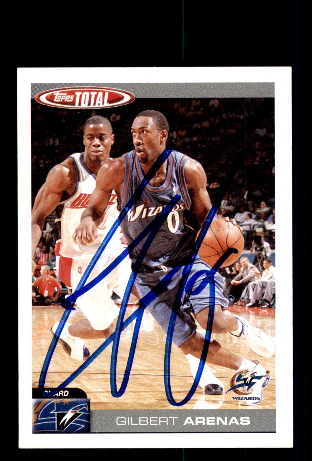 Signed Basketball Card Auto Gilbert Arenas 2004-05 Topps Total #28 Wizards