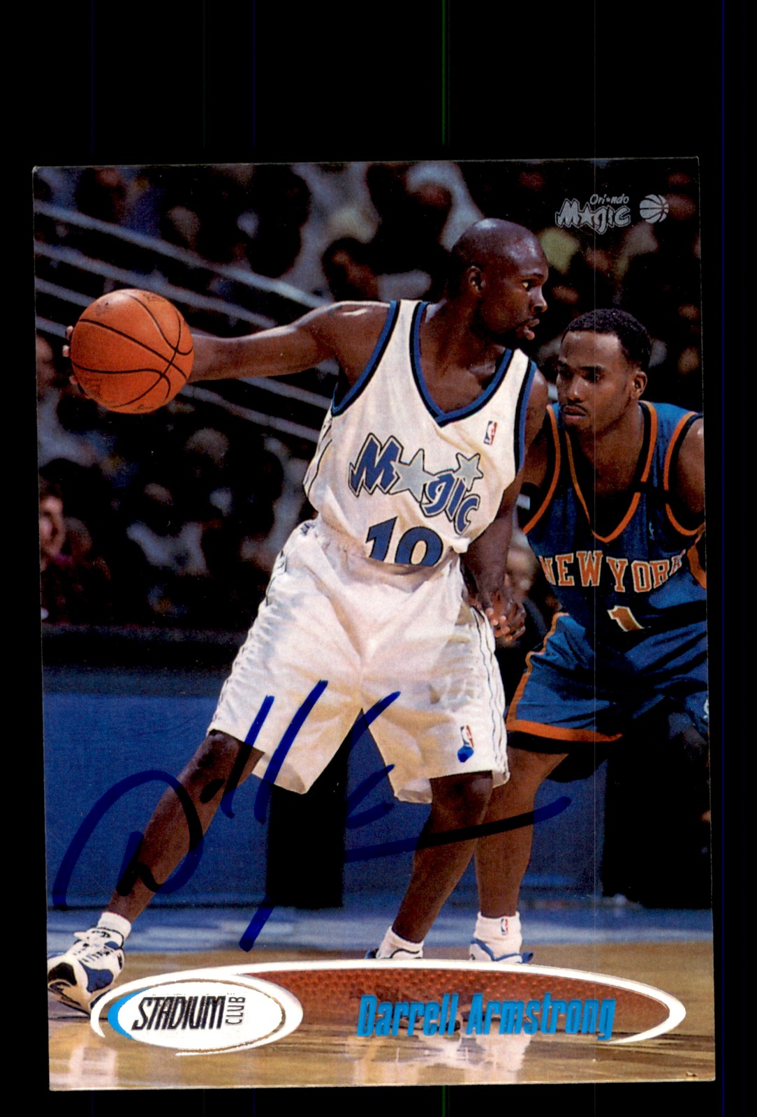 Signed Basketball Card Auto Darrell Armstrong 1998-99 Stadium Club #126 Magic