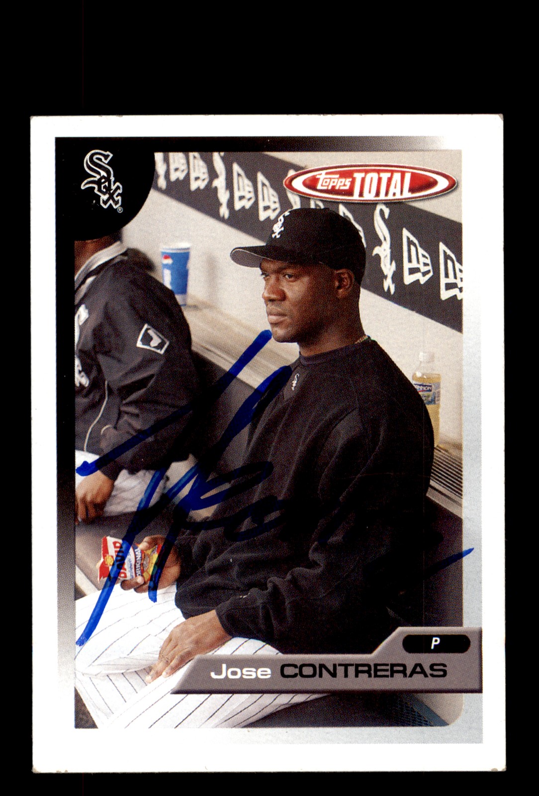 Signed Baseball Card Auto Jose Contreras 2005 Topps Total #463 White Sox