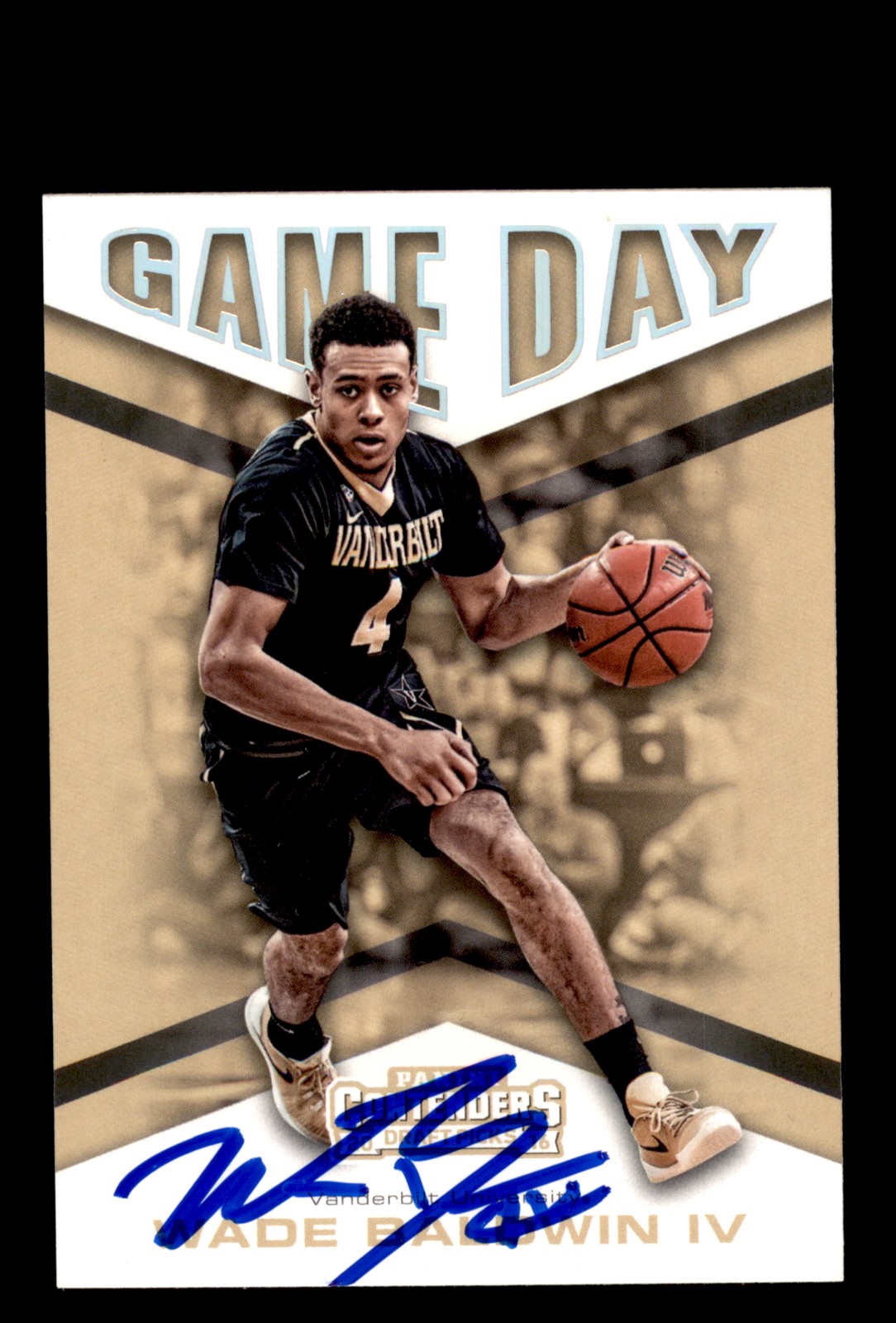 Signed Basketball Card Auto Wade Baldwin IV 2016 Panini Contenders Vanderbilt