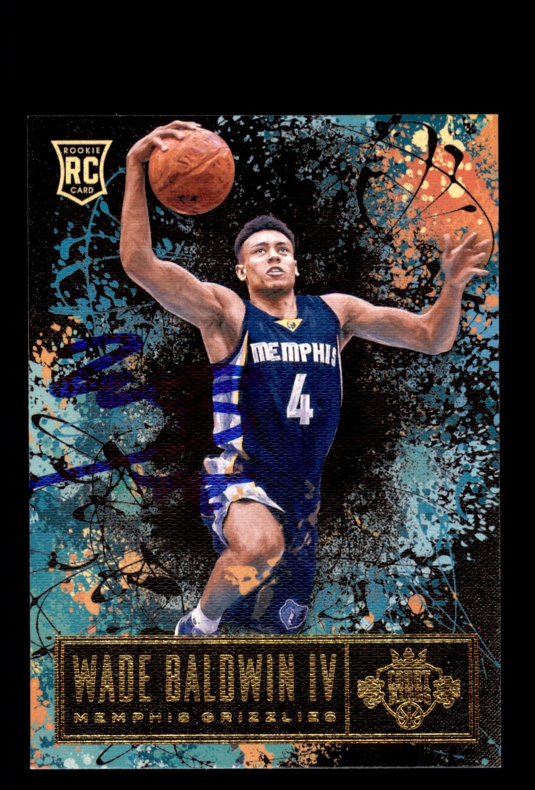 Signed Basketball Card Auto Wade Baldwin IV 2016-17 Panini Court Kings #114