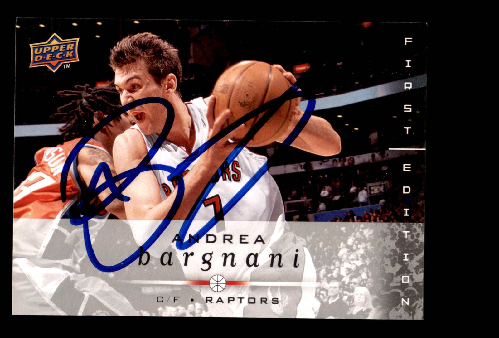Signed Basketball Card Auto Andrea Bargnani 2008-09 Upper Deck First Edition