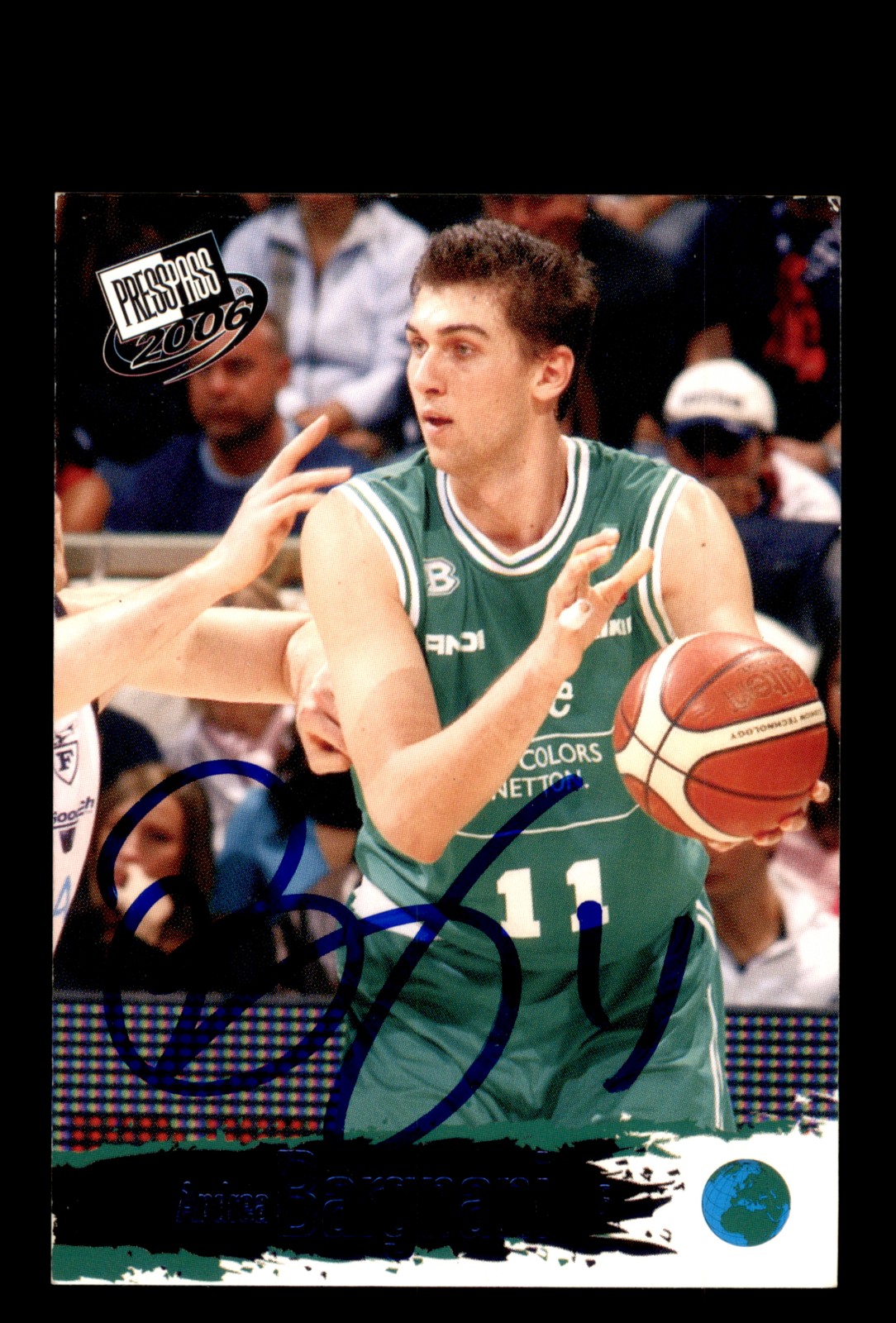 Signed Basketball Card Auto Andrea Bargnani 2006 Press Pass #B5 Benetton Treviso