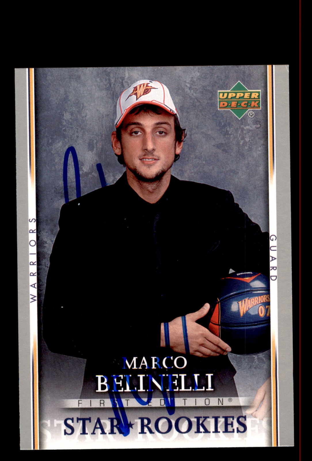 Signed Basketball Card Auto Marco Belinelli 2007-08 Upper Deck First Edition