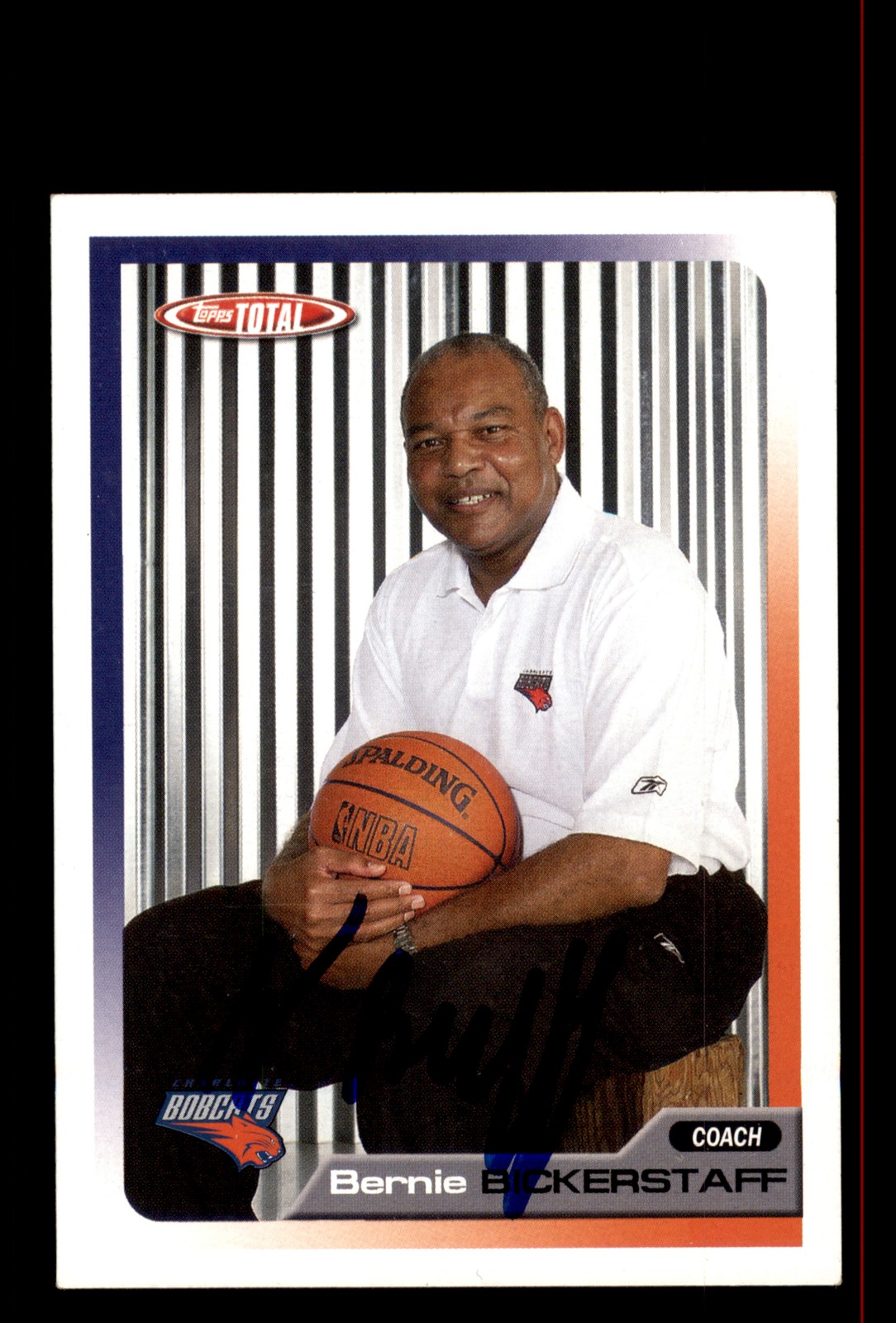 Signed Basketball Card Auto Bernie Bickerstaff 2005-06 Topps Total #365