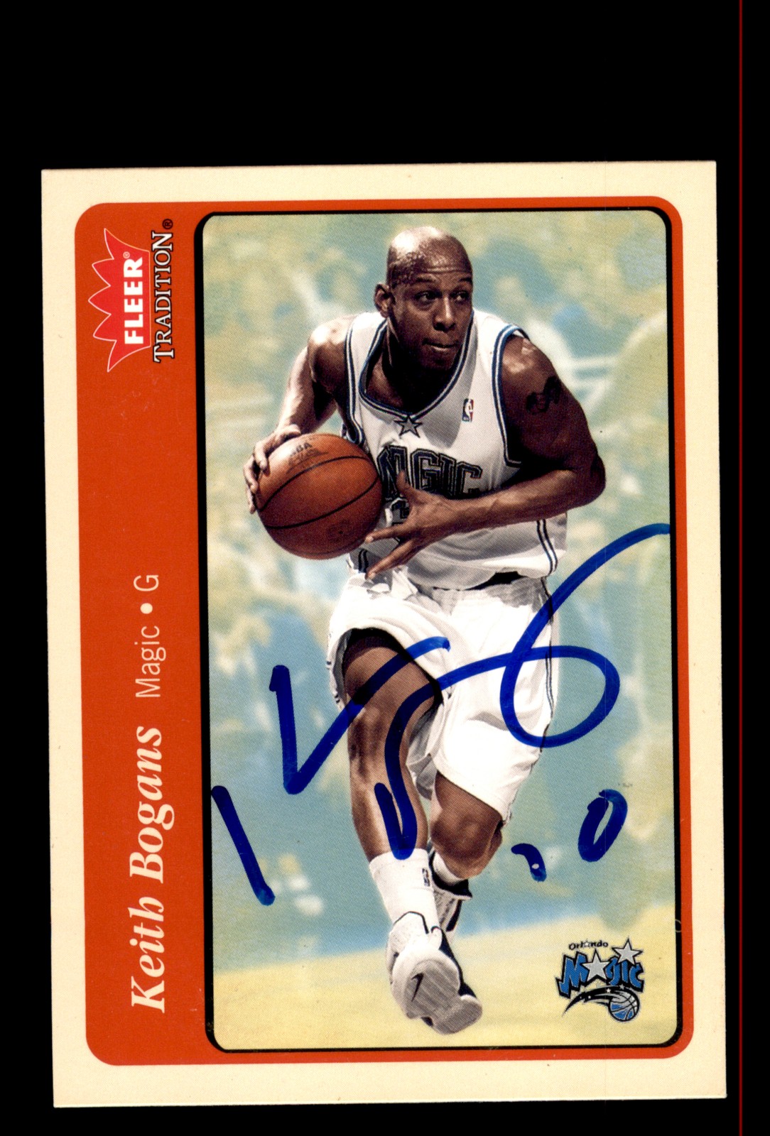 Signed Basketball Card Auto Keith Bogans 2004-05 Fleer Tradition #67 Magic