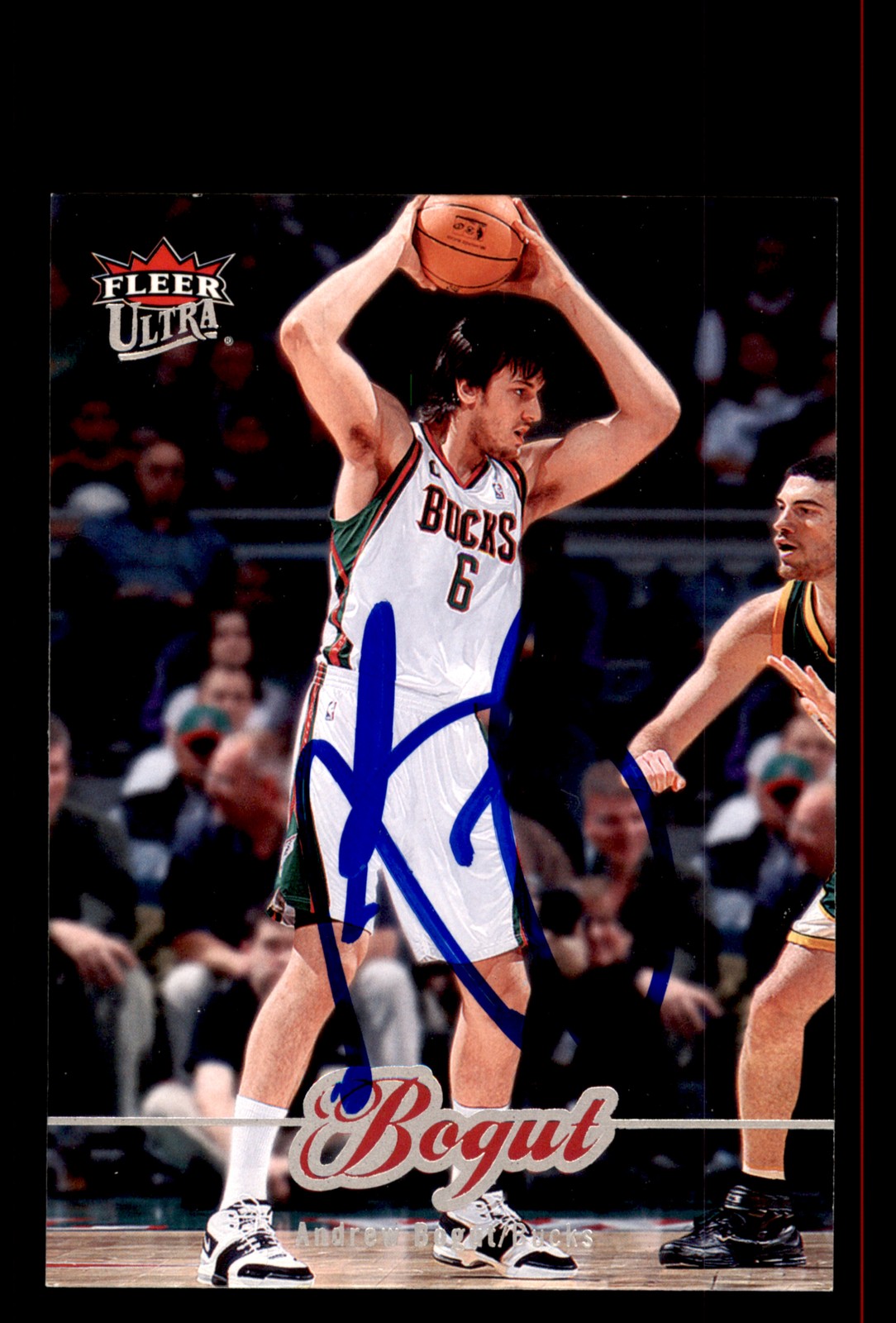 Signed Basketball Card Auto Andrew Bogut 2007-08 Ultra #102 Bucks