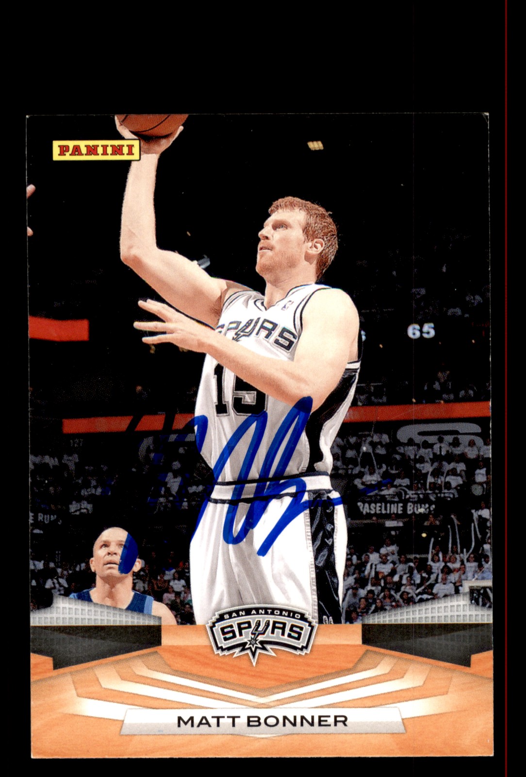 Signed Basketball Card Auto Matt Bonner 2009-10 Panini #194 San Antonio Spurs