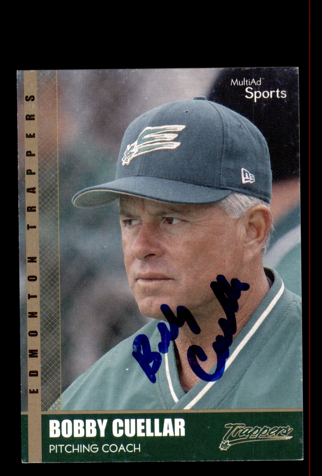 Signed Baseball Card Auto Bobby Cuellar 2002 MultiAd Edmonton Trappers #26