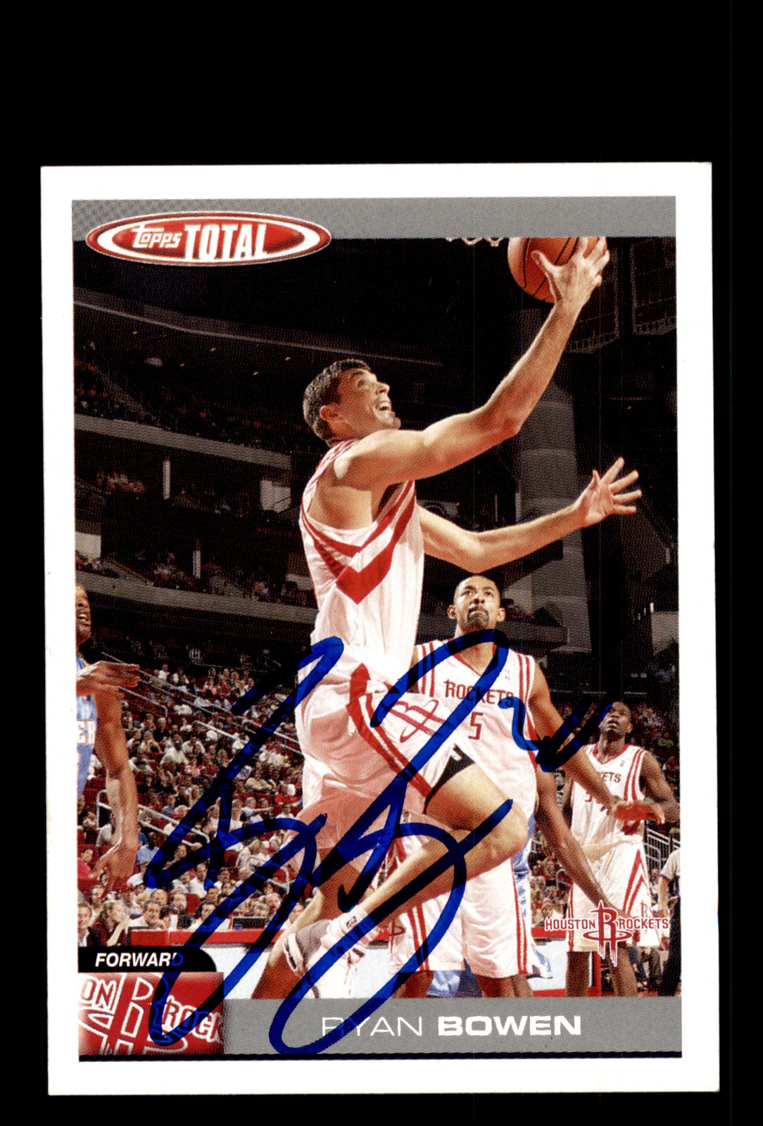 Signed Basketball Card Auto Ryan Bowen 2004-05 Topps Total #270 Houston Rockets