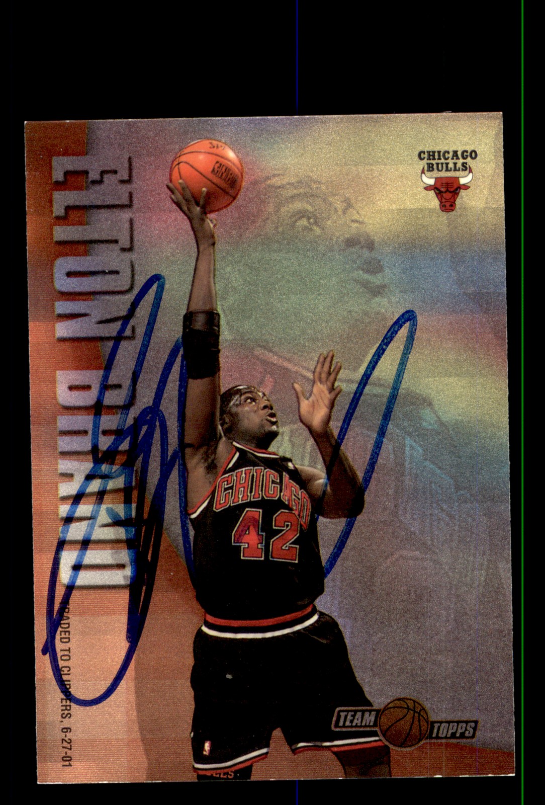 Signed Basketball Card Auto Elton Brand 2001-02 Topps #TT6 Los Angeles Clippers