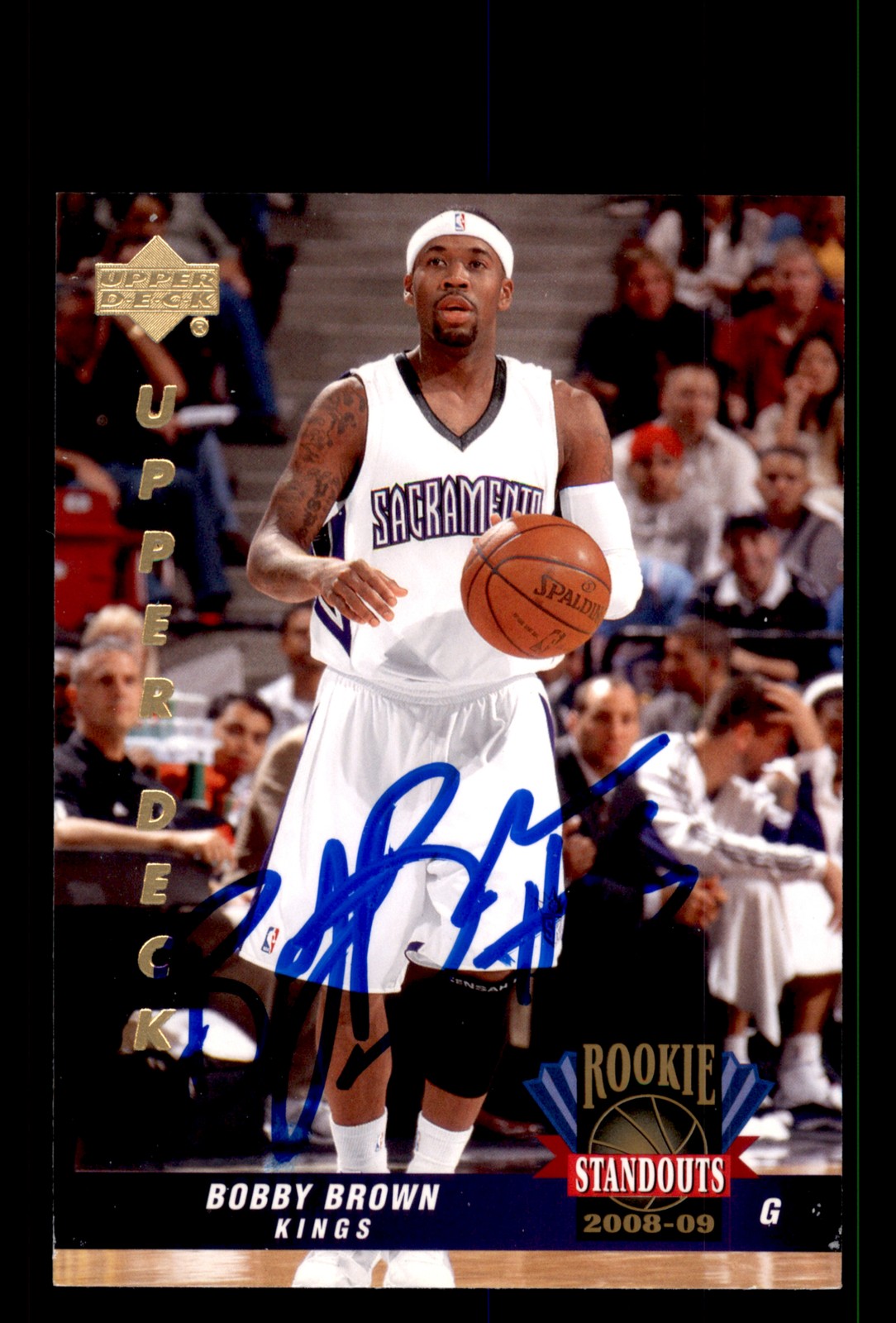 Signed Basketball Card Auto Bobby Brown 2008-09 Upper Deck Lineage #RS-25