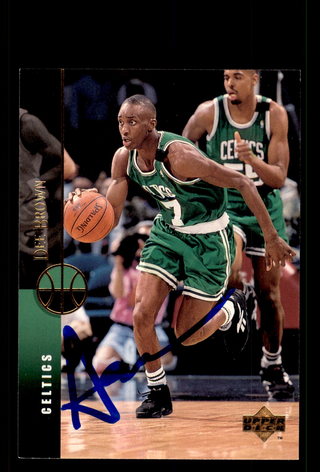 Signed Basketball Card Auto Dee Brown 1994-95 Upper Deck #52 Boston Celtics