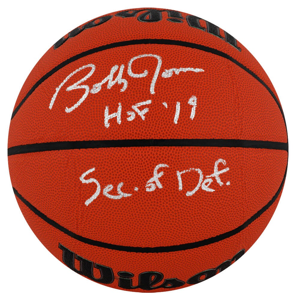 Bobby Jones Signed Wilson I/O Basketball w/HOF'19 & Sec of Def - (SCHWARTZ COA)