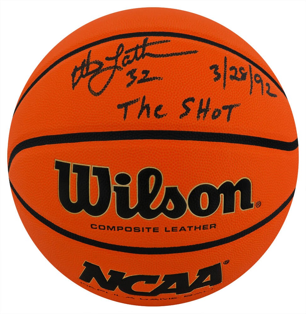 Christian Laettner Signed Wilson NCAA Game Rep Basketball w/The Shot - (SS COA)