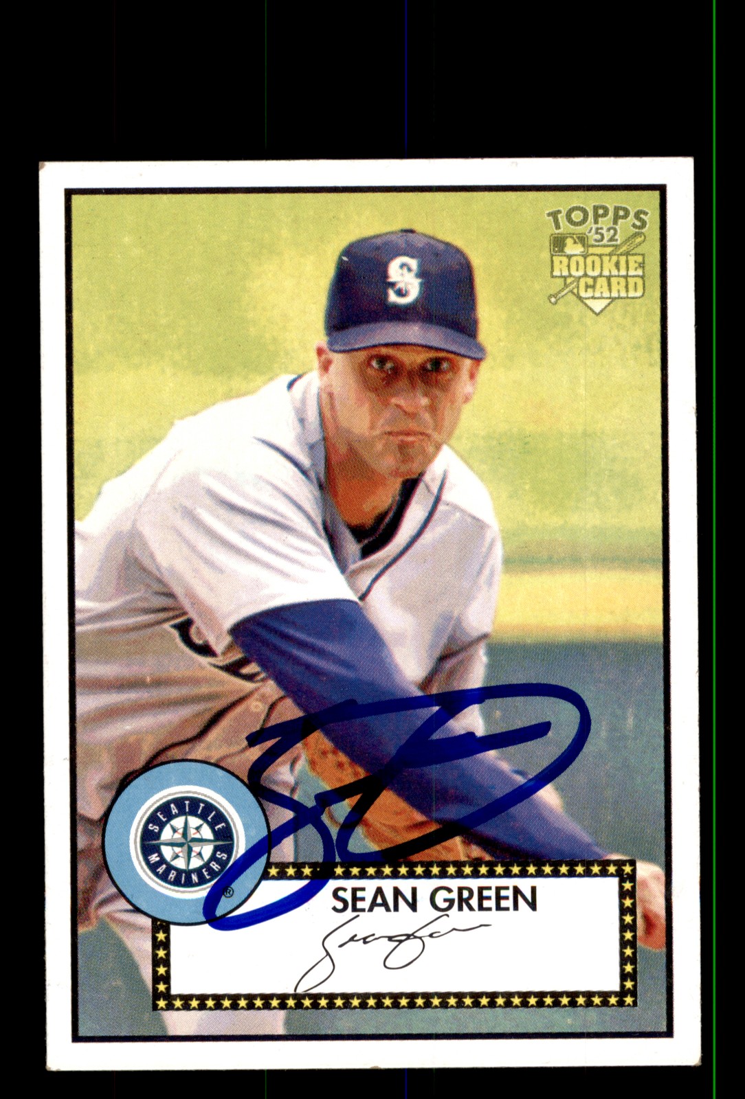 Signed Baseball Card Auto Sean Green 2006 Topps '52 Rookies #89 Seattle Mariners
