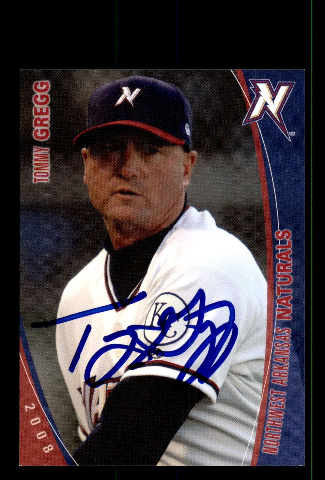 Signed Baseball Card Auto Tommy Gregg 2008 Northwest Arkansas Naturals