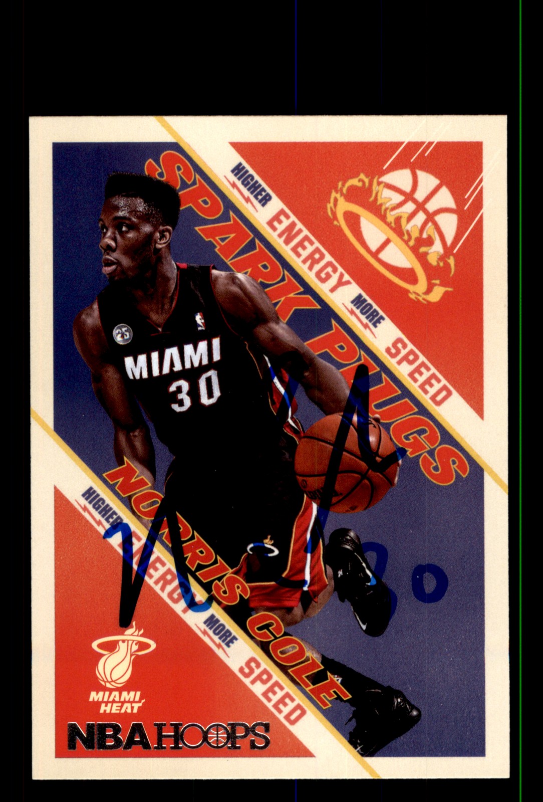 Signed Basketball Card Auto Norris Cole 2013-14 Hoops #19 Miami Heat