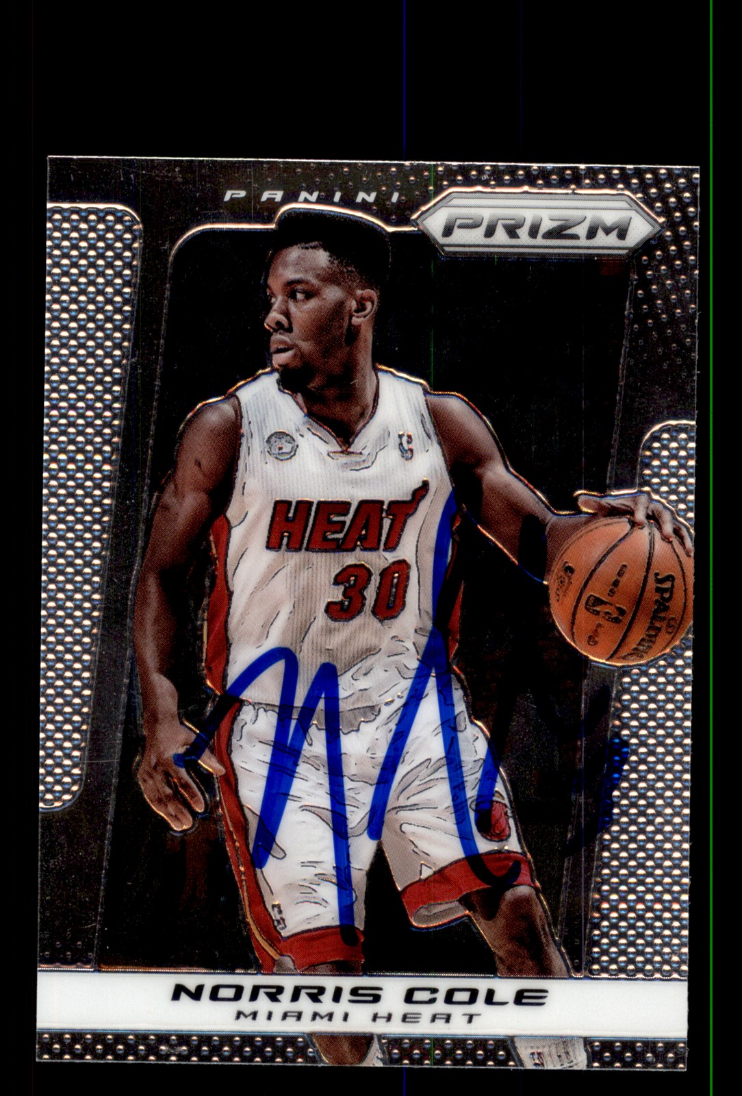 Signed Basketball Card Auto Norris Cole 2013-14 Panini Prizm #86 Miami Heat