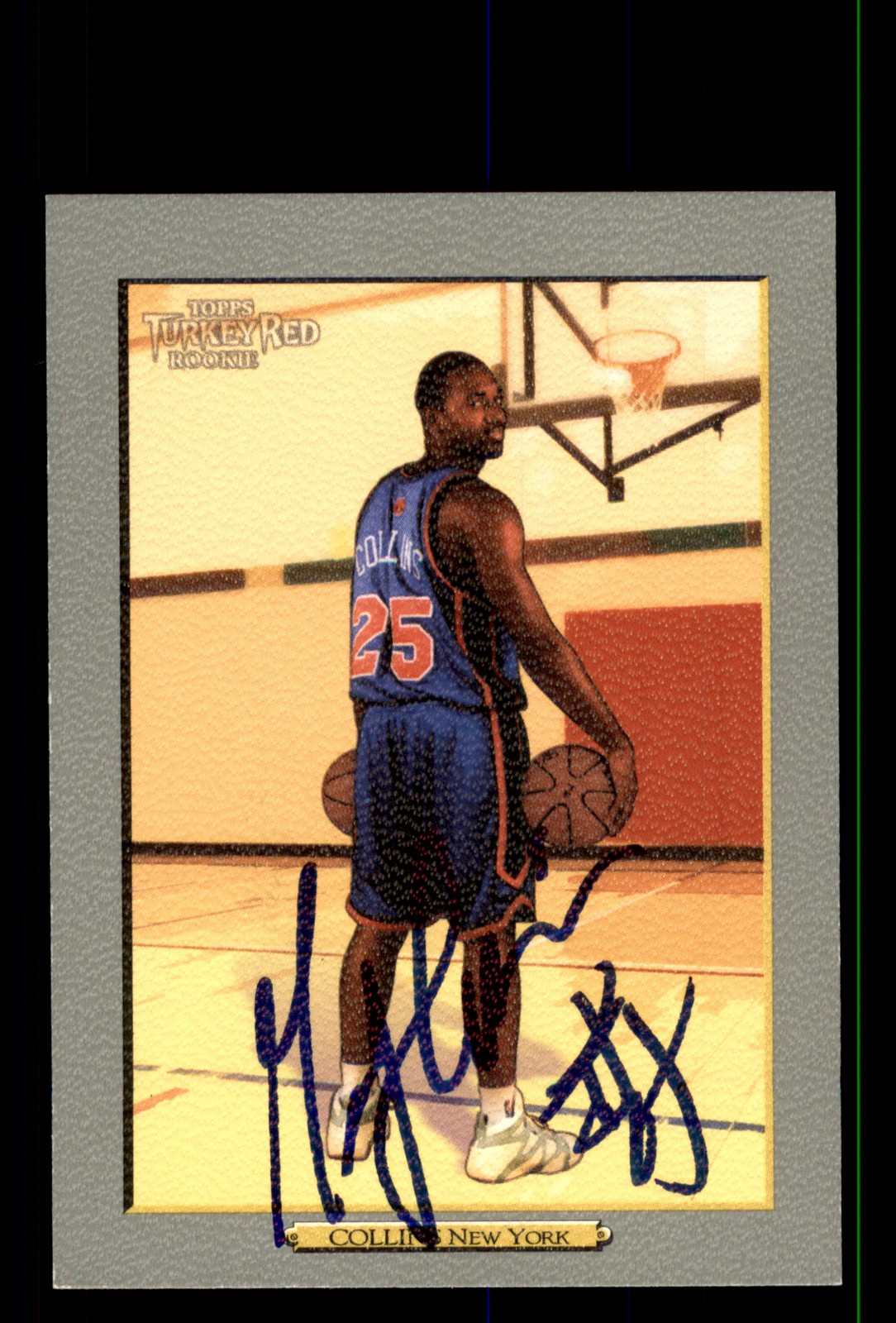 Signed Basketball Card Auto Mardy Collins 2006-07 Topps Turkey Red #207 Knicks