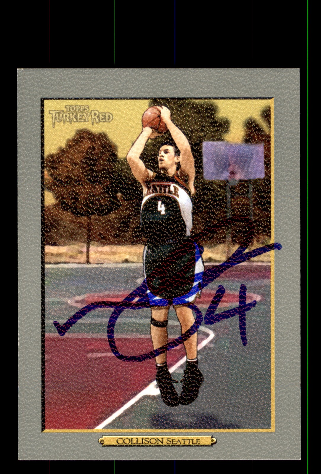 Signed Basketball Card Auto Nick Collison 2006-07 Topps Turkey Red #116