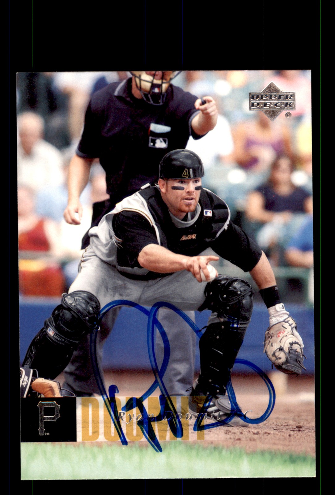 Signed Baseball Card Auto Ryan Doumit 2006 Upper Deck #758 Pittsburgh Pirates