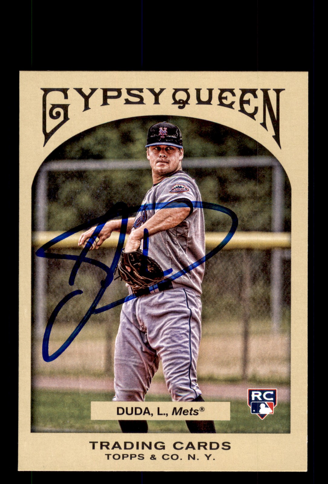 Signed Baseball Card Auto Lucas Duda 2011 Topps Gypsy Queen #104 New York Mets