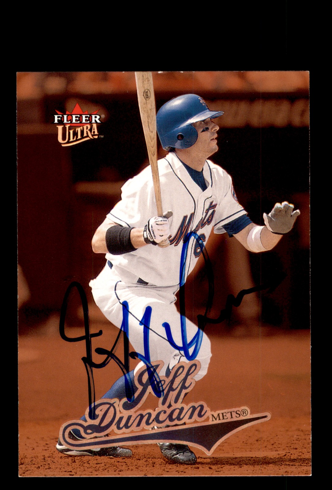 Signed Baseball Card Auto Jeff Duncan 2004 Ultra #206 New York Mets