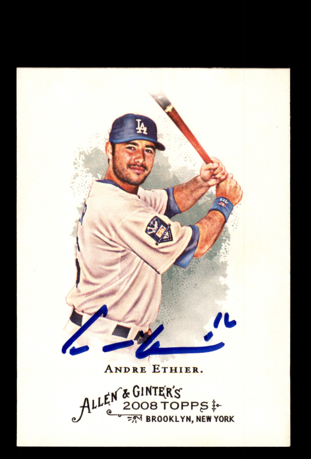 Signed Baseball Card Auto Andre Ethier 2008 Topps Allen & Ginter #318 LA Dodgers