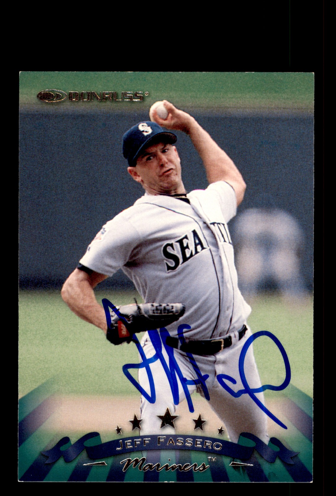 Signed Baseball Card Auto Jeff Fassero 1998 Donruss #101 Seattle Mariners
