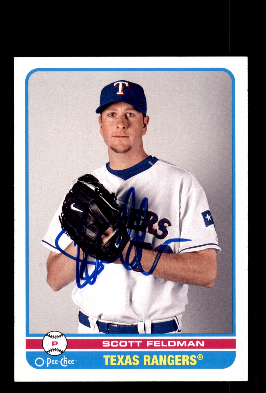 Signed Baseball Card Auto Scott Feldman 2009 O-Pee-Chee #274 Texas Rangers