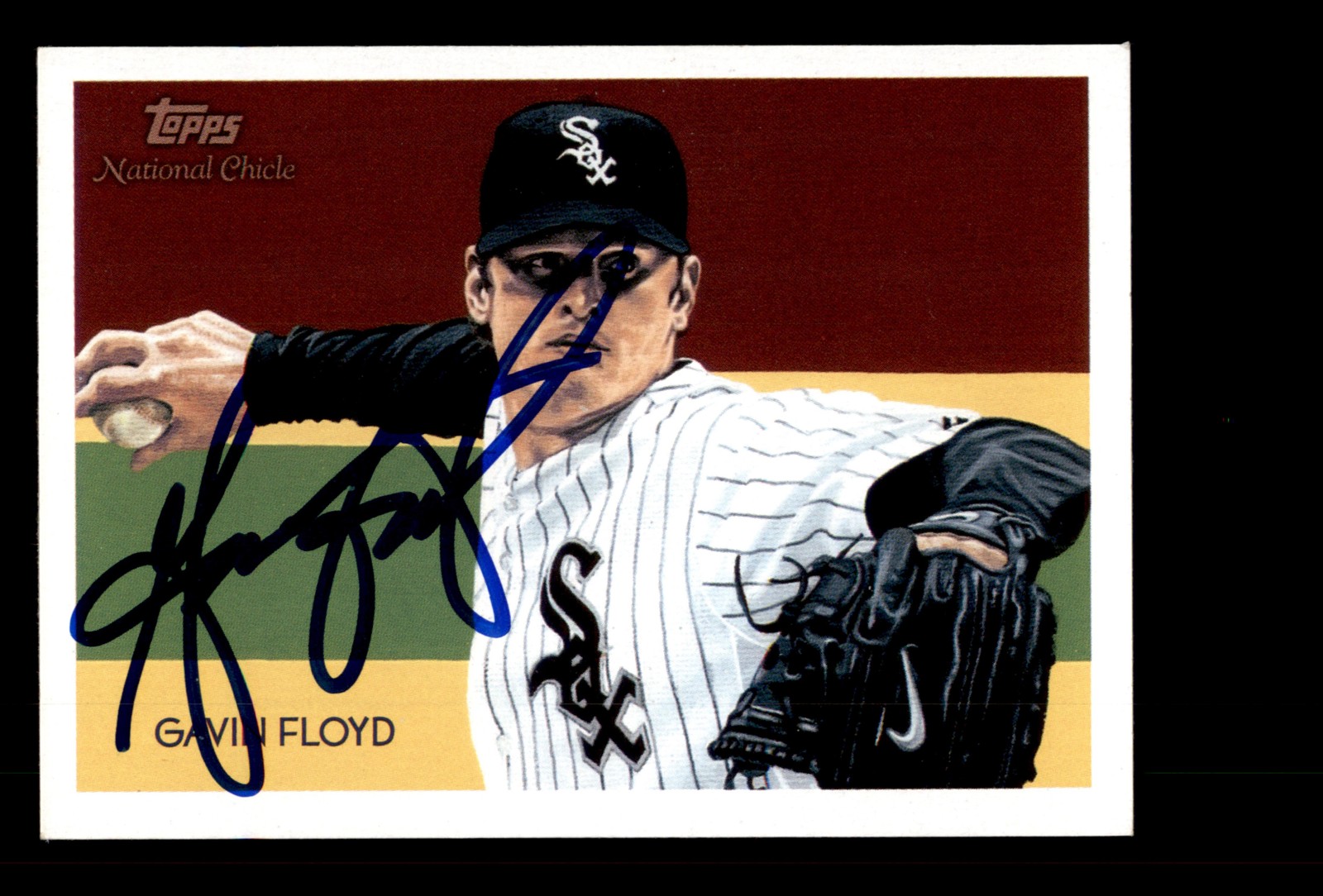Signed Baseball Card Auto Gavin Floyd 2010 Topps National Chicle #172 White Sox