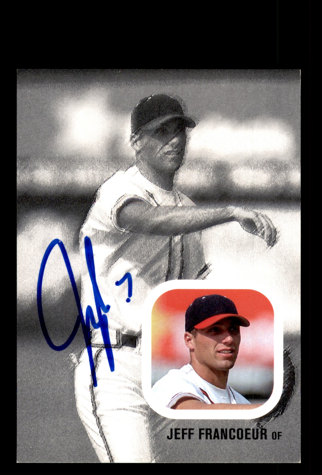 Signed Baseball Card Auto Jeff Francoeur 2002-03 Just Rookies #7 Atlanta Braves