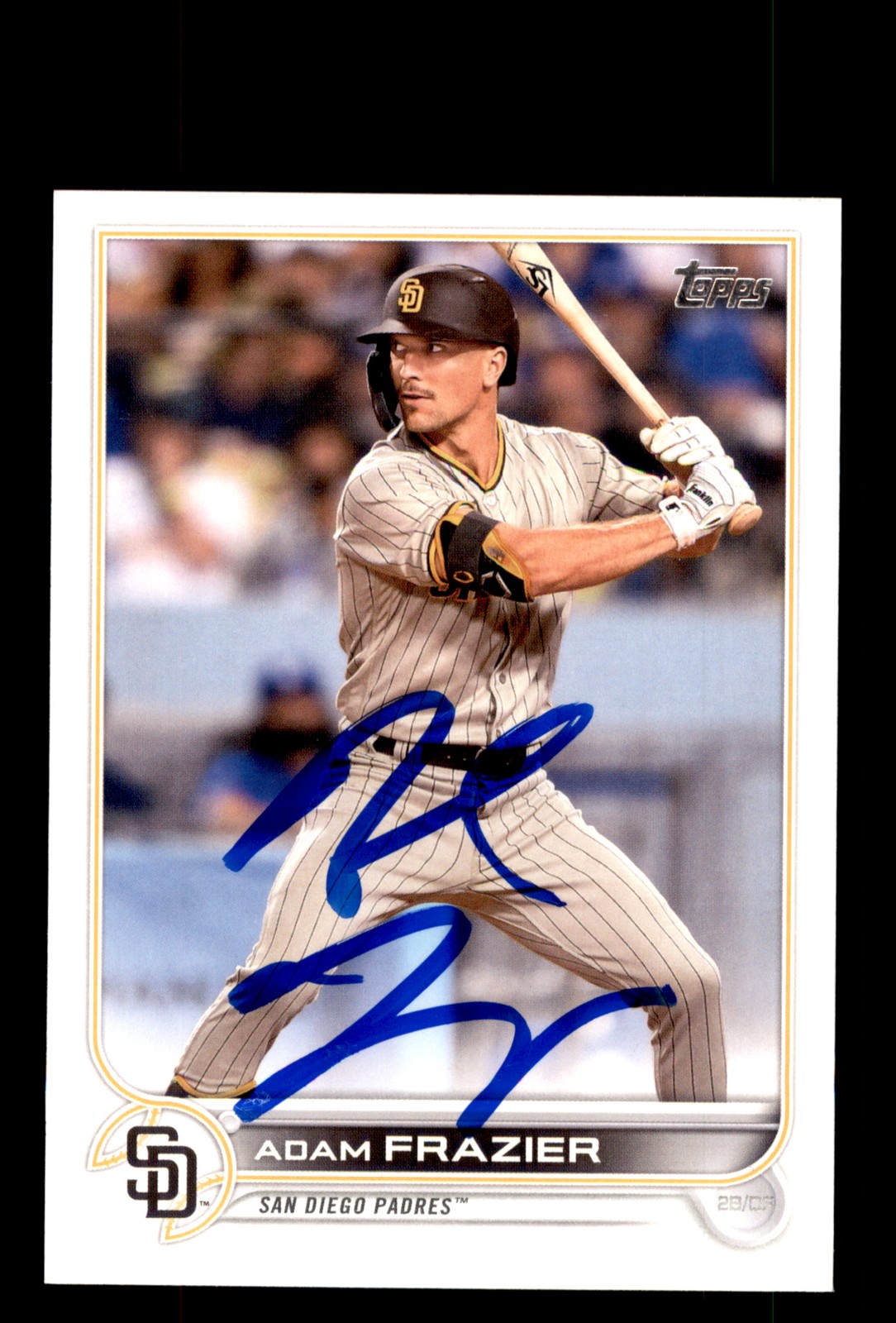 Signed Baseball Card Auto Adam Frazier 2022 Topps #304 San Diego Padres