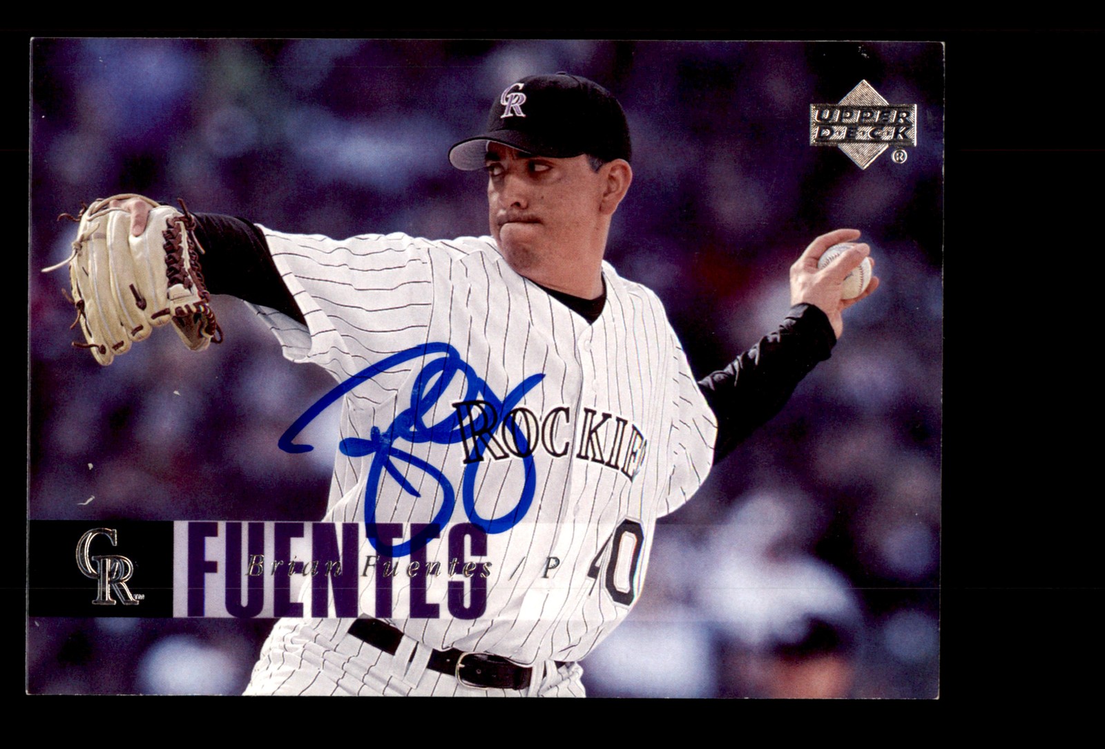 Signed Baseball Card Auto Brian Fuentes 2006 Upper Deck #593 Colorado Rockies