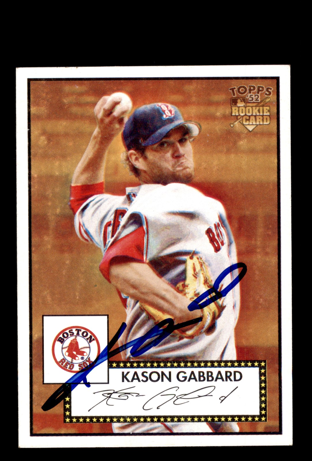 Signed Baseball Card Auto Kason Gabbard 2006 Topps '52 Rookies #191 Red Sox