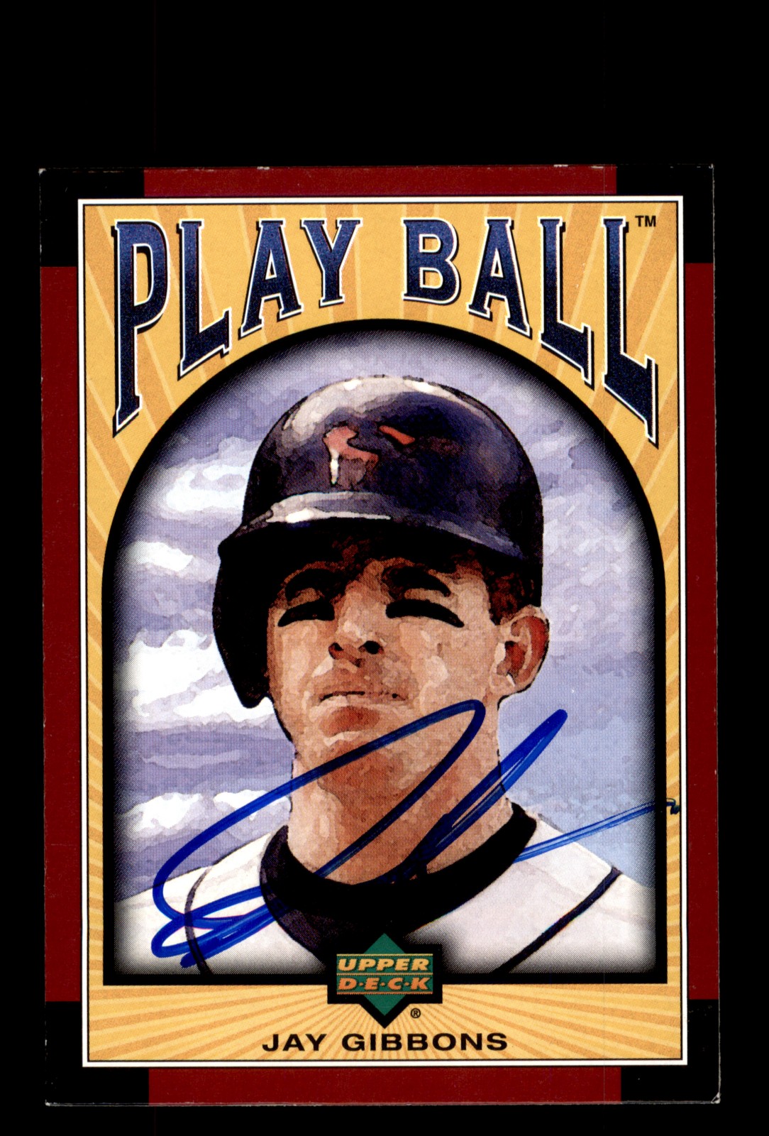 Signed Baseball Card Auto Jay Gibbons 2004 Upper Deck Play Ball #132 Orioles