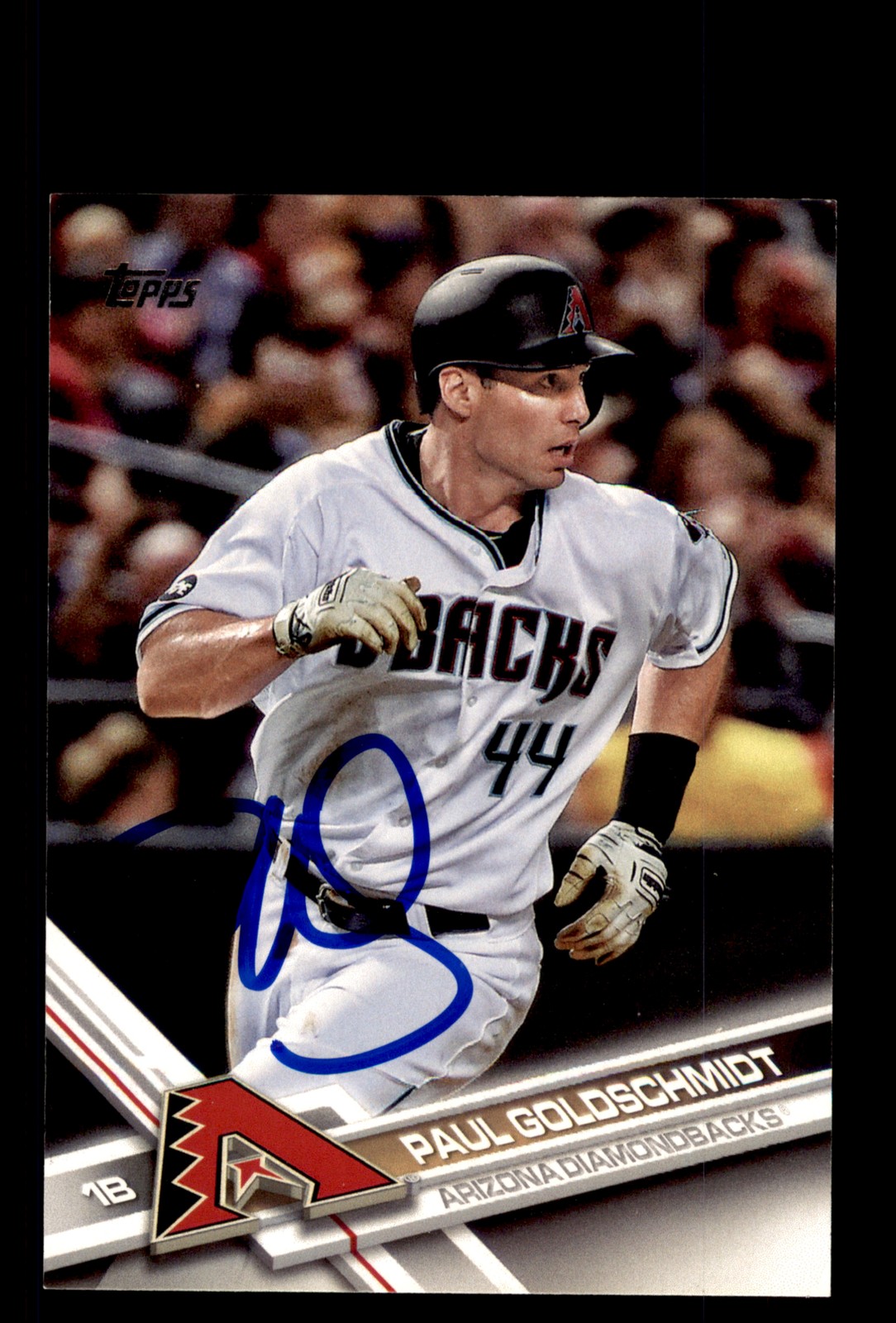 Signed Baseball Card Auto Paul Goldschmidt 2017 Topps #44 Arizona Diamondbacks
