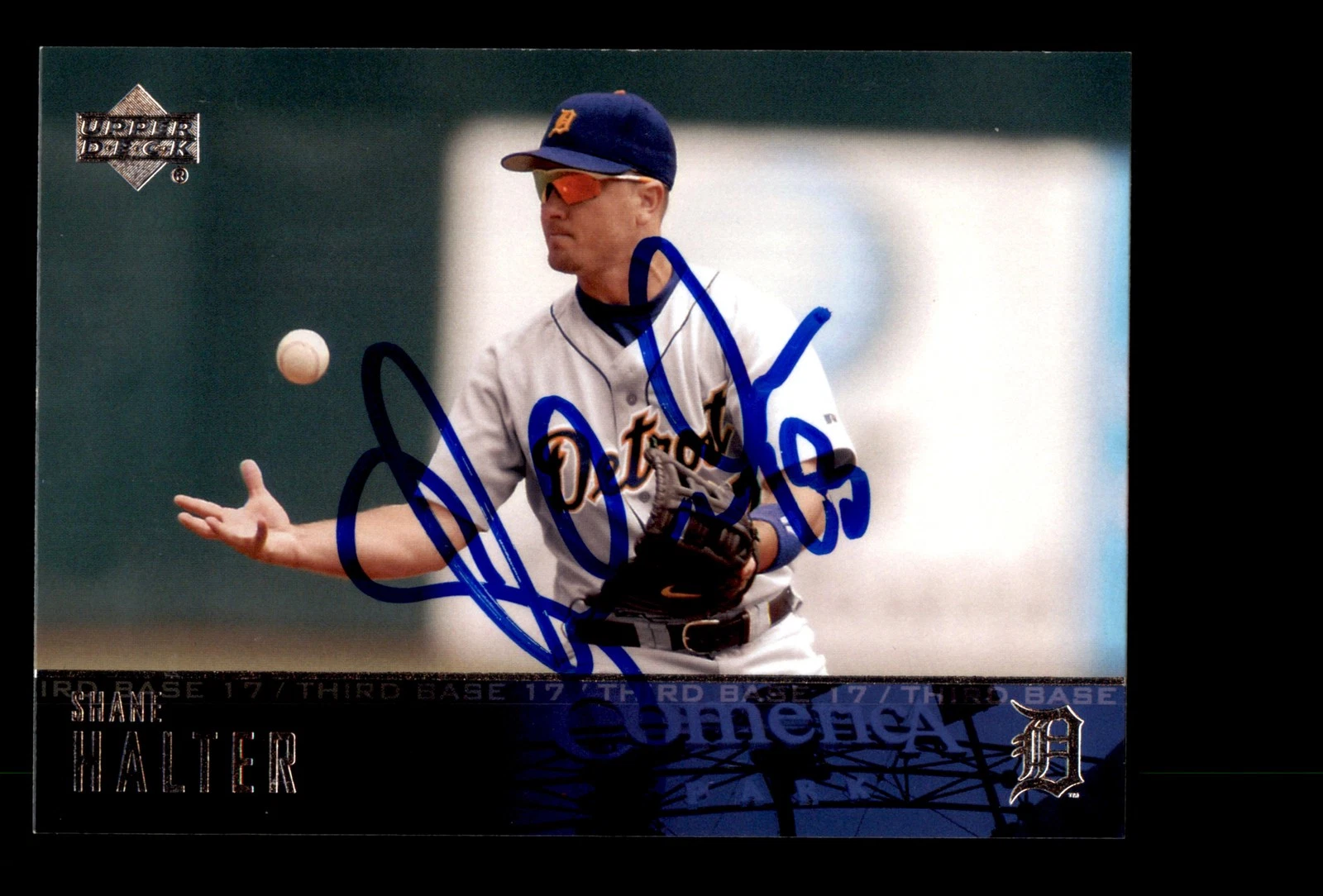 Signed Baseball Card Auto Shane Halter 2004 Upper Deck #110 Detroit Tigers