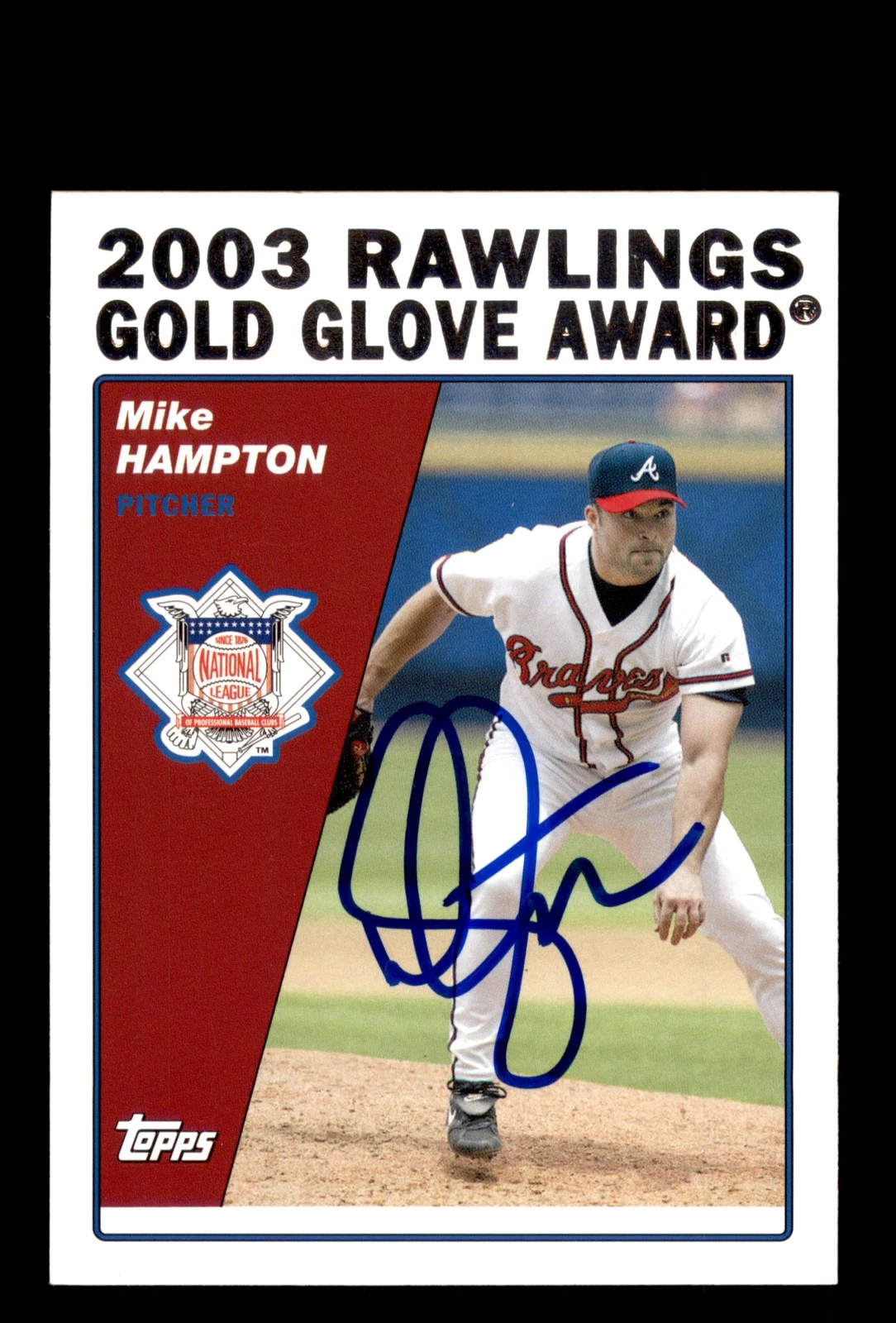 Signed Baseball Card Auto Mike Hampton 2004 Topps #705 Atlanta Braves