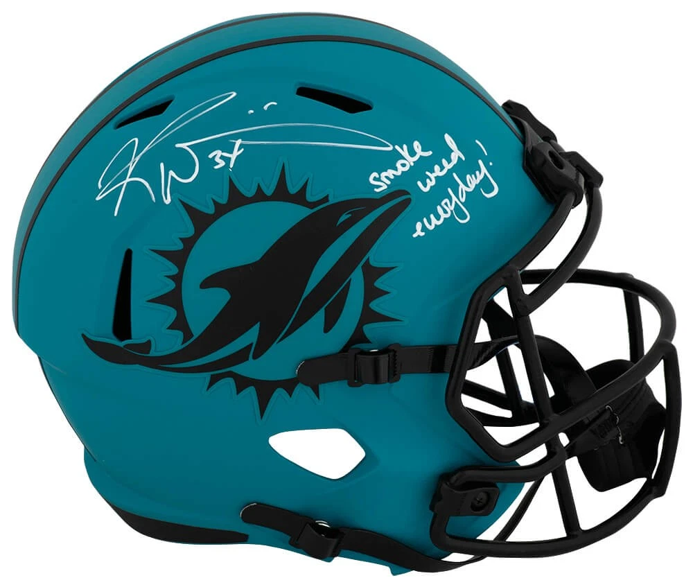Ricky Williams Signed Dolphins RAVE Riddell F/S Rep Helmet w/Smoke... - (SS COA)