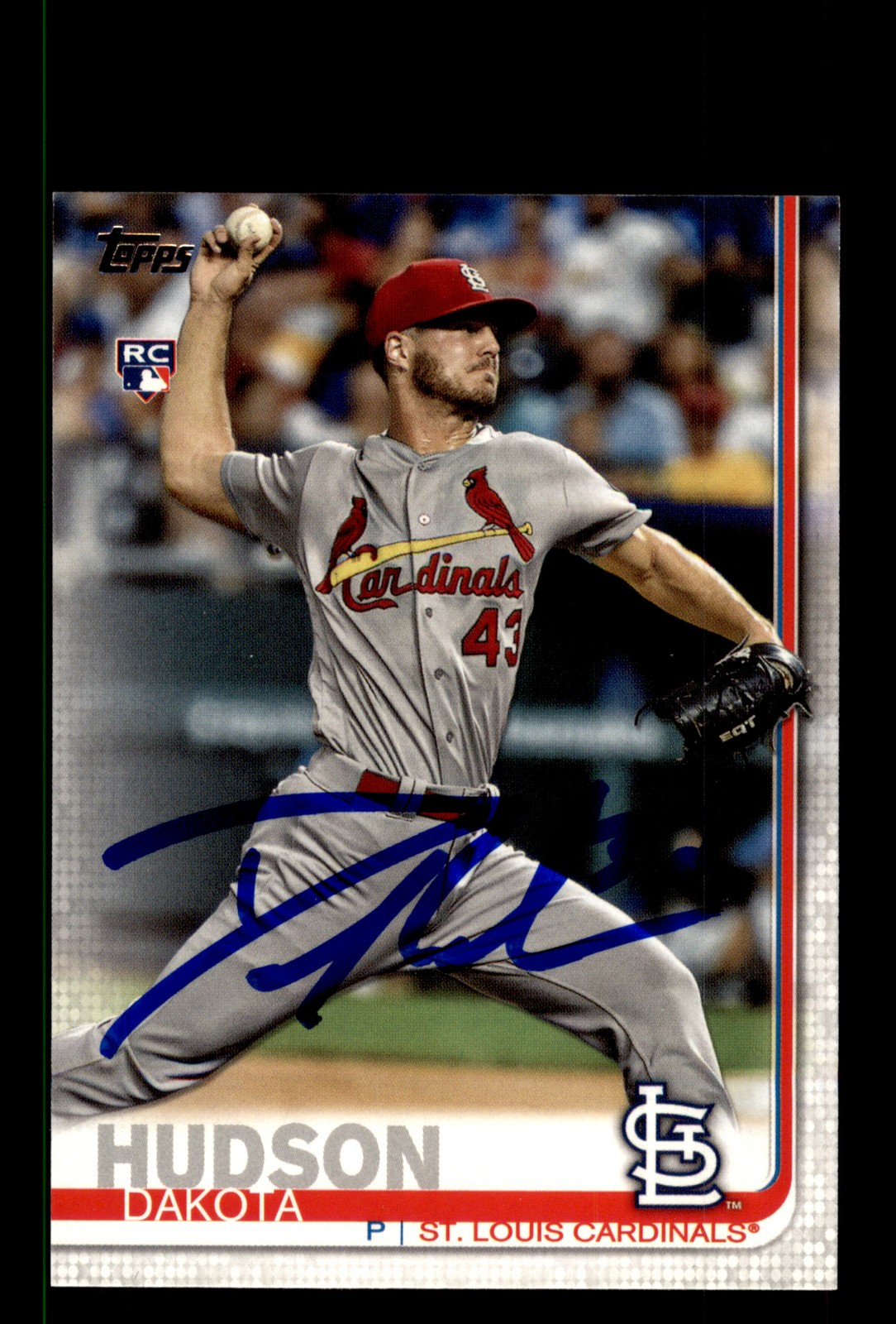 Signed Baseball Card Auto Dakota Hudson 2019 Topps #697 St. Louis Cardinals
