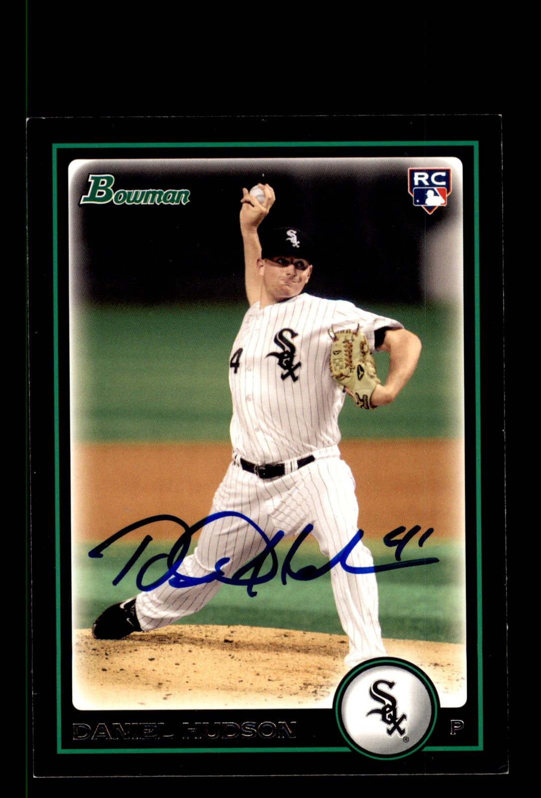 Signed Baseball Card Auto Daniel Hudson 2010 Bowman #220 Chicago White Sox