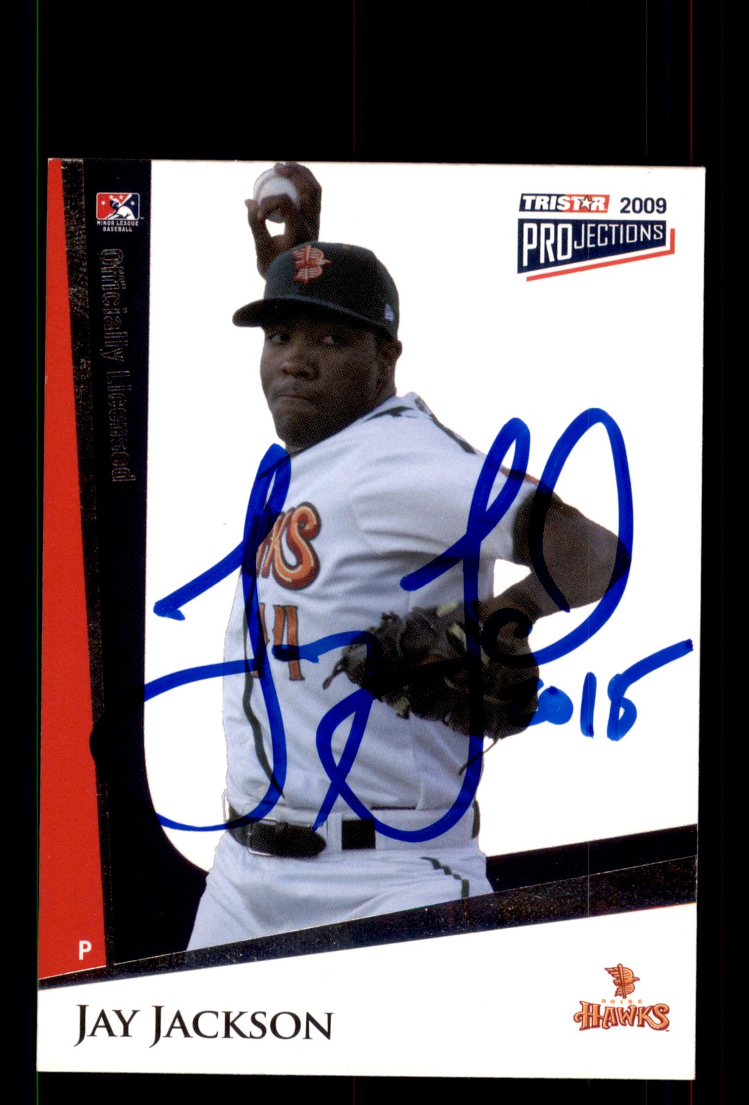 Signed Baseball Card Auto Jay Jackson 2009 TriStar PROjections #220 Boise Hawks
