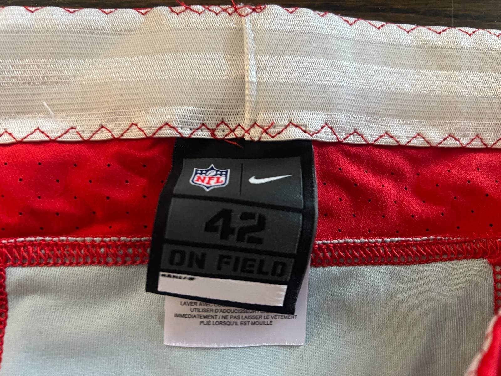 2021 GAME ISSUED KANSAS CITY CHIEFS FOOTBALL PANTS * NOT USED * RED SIZE 42