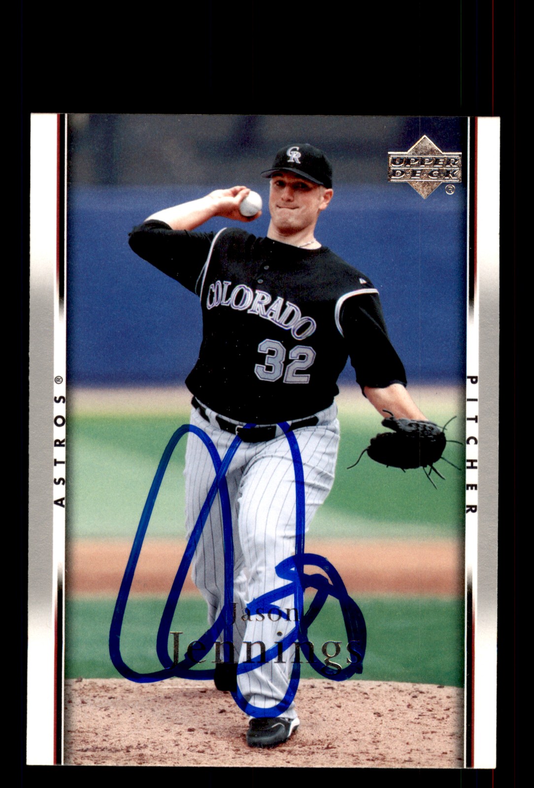 Signed Baseball Card Auto Jason Jennings 2007 Upper Deck #311 Houston Astros