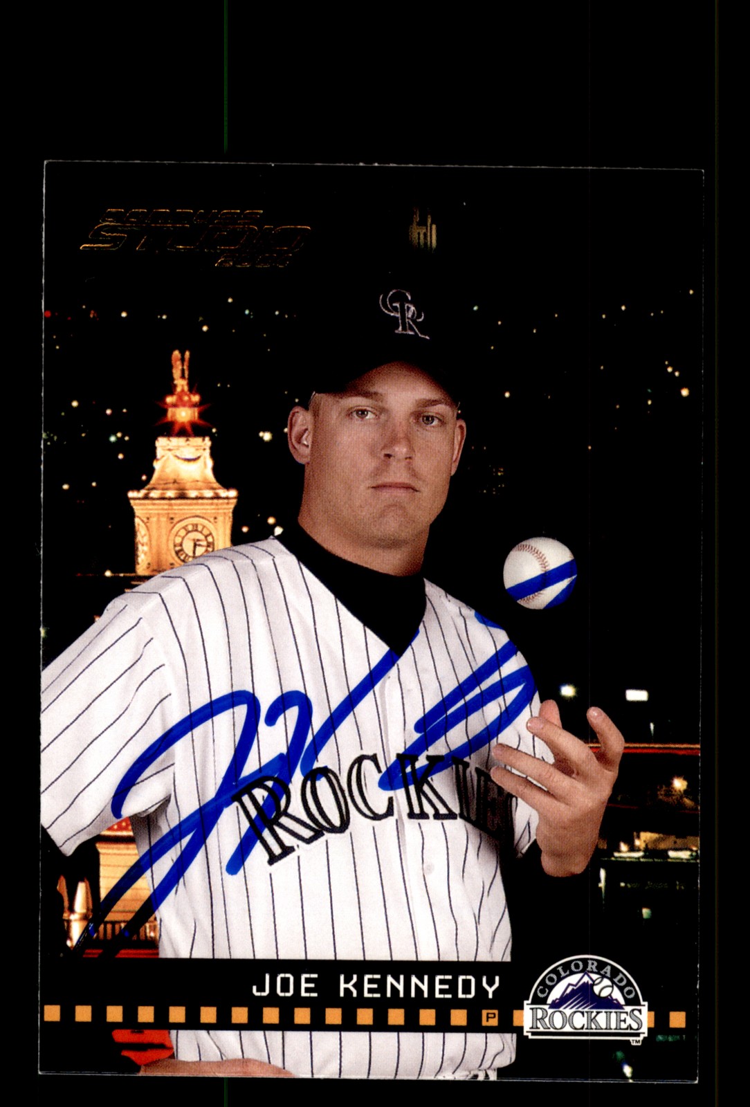 Signed Baseball Card Auto Joe Kennedy 2004 Donruss Studio #70 Colorado Rockies